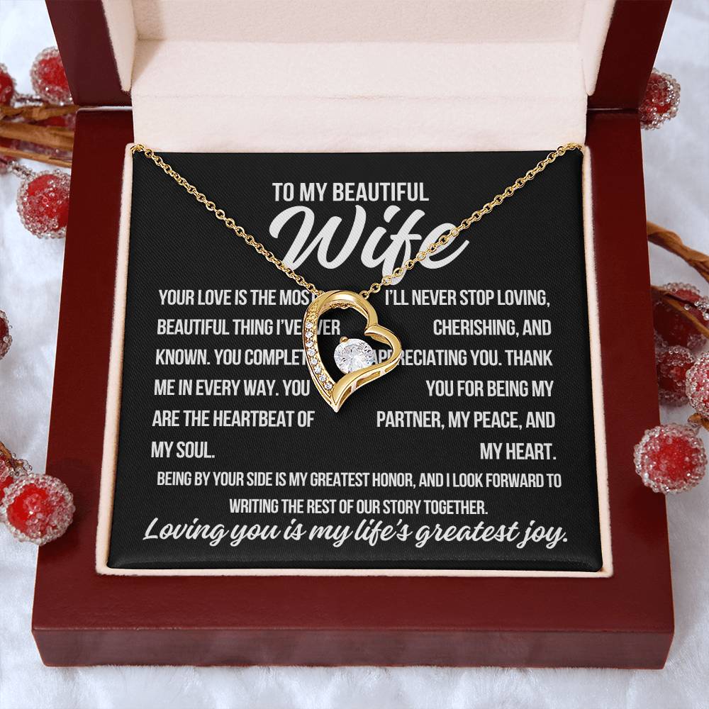 To My Wife "Your Love Is.." Forever Love Necklace