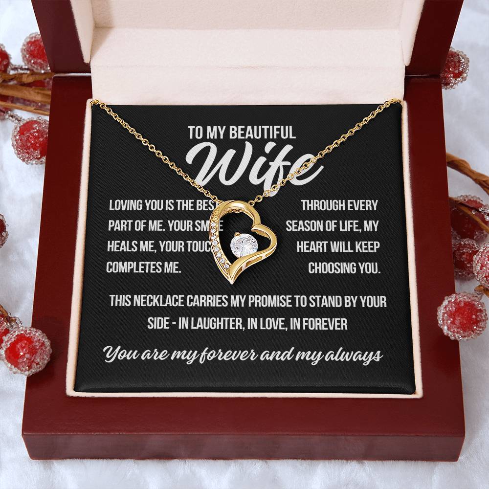 To My Wife "Loving You is the Best.." Forever Love Necklace