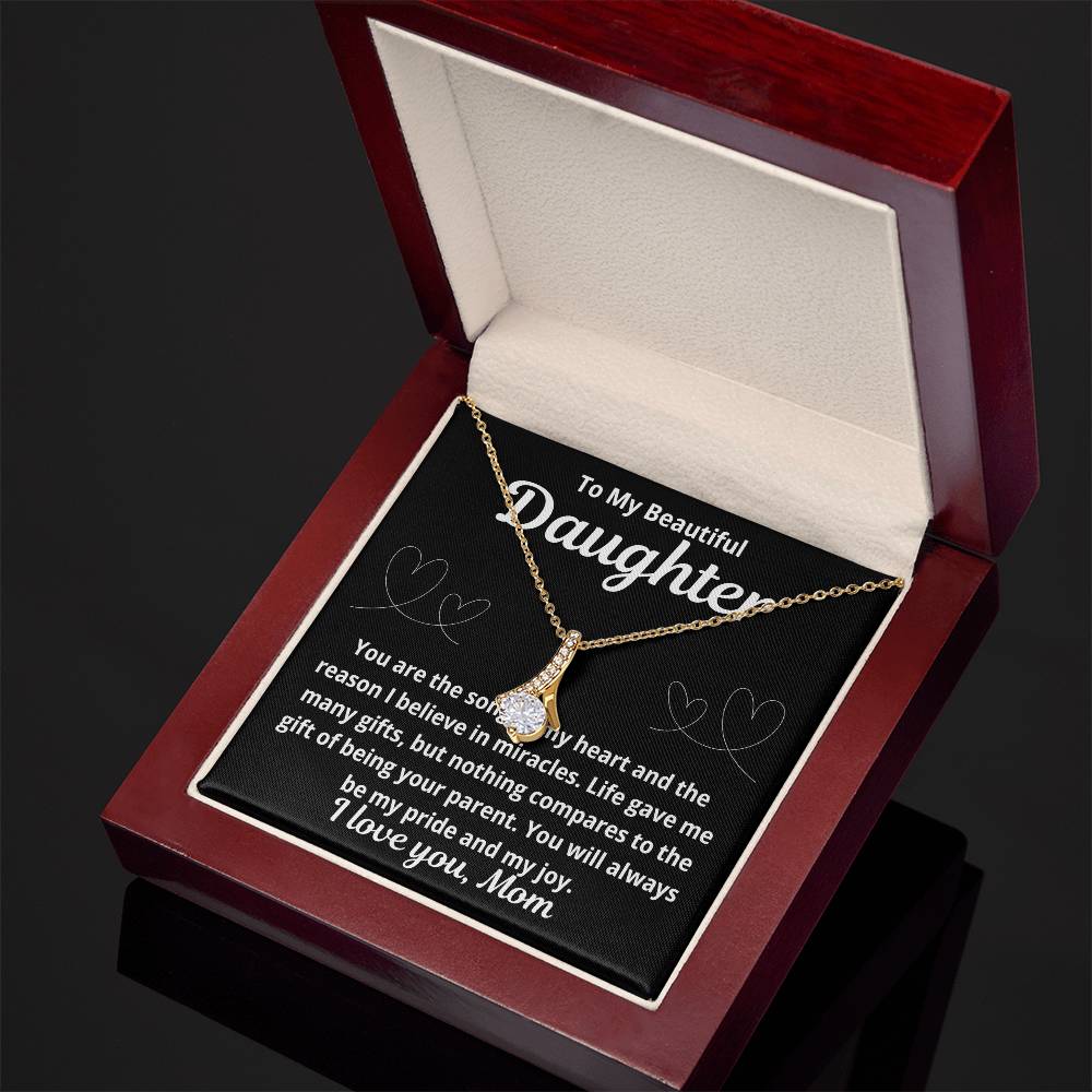 To Daughter From Mom "You Are The Song in My Heart.." Alluring Beauty Necklace