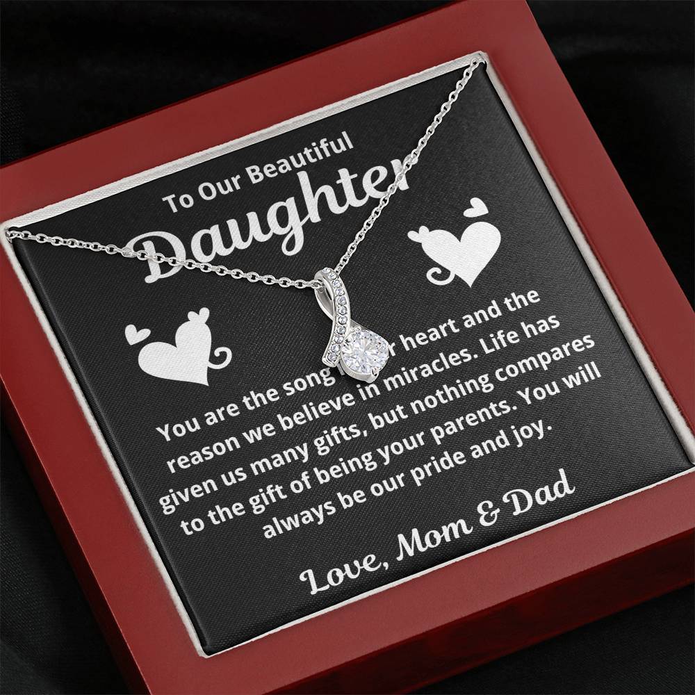 To Our Daughter "You Are The Song in Our Heart.." Alluring Beauty Necklace
