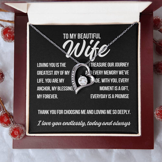 To My Wife "Loving You Is.." Forever Love Necklace