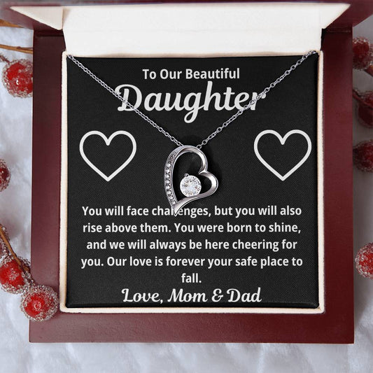 To Our Daughter "You Will Face Challenges.." Forever Love Necklace