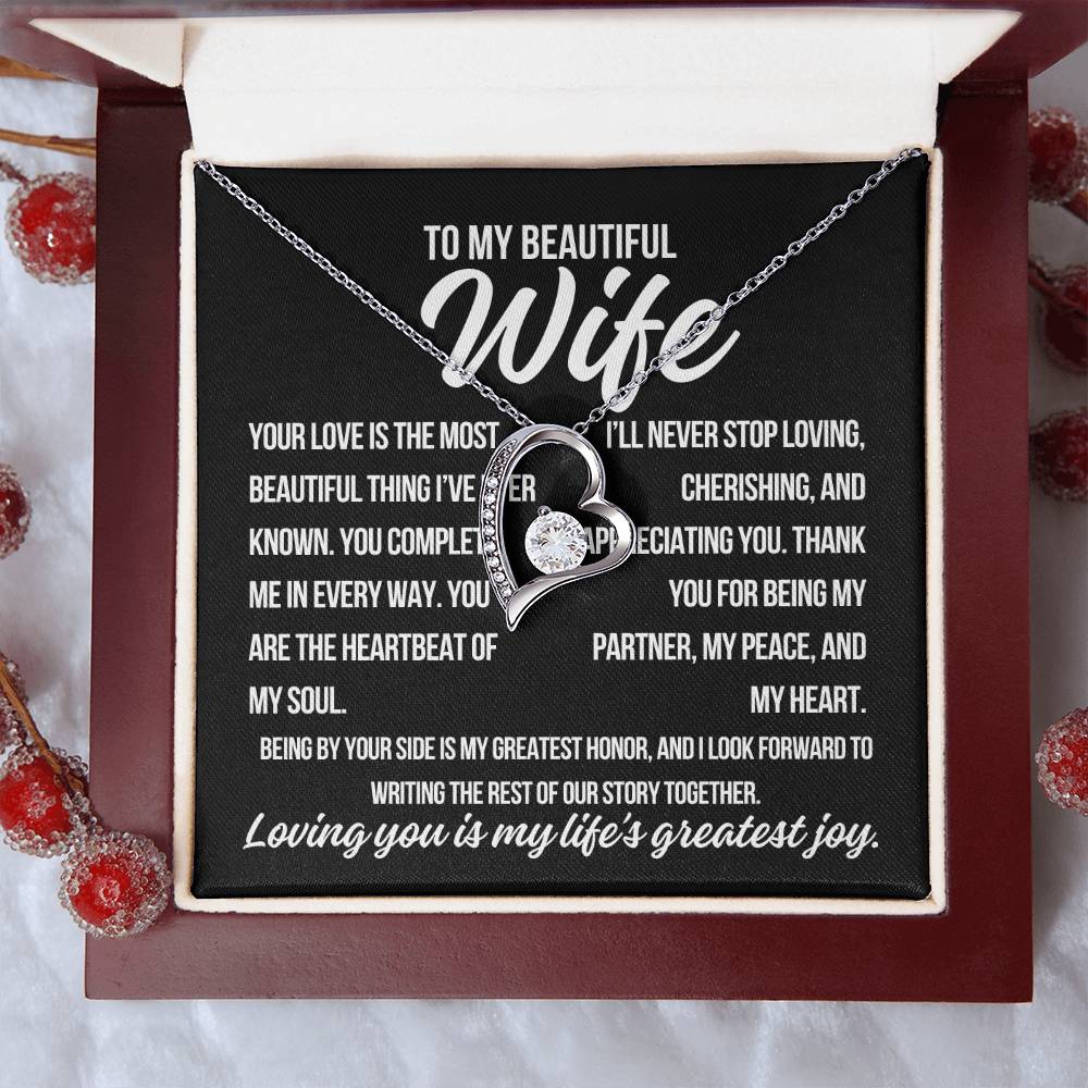 To My Wife "Your Love Is.." Forever Love Necklace