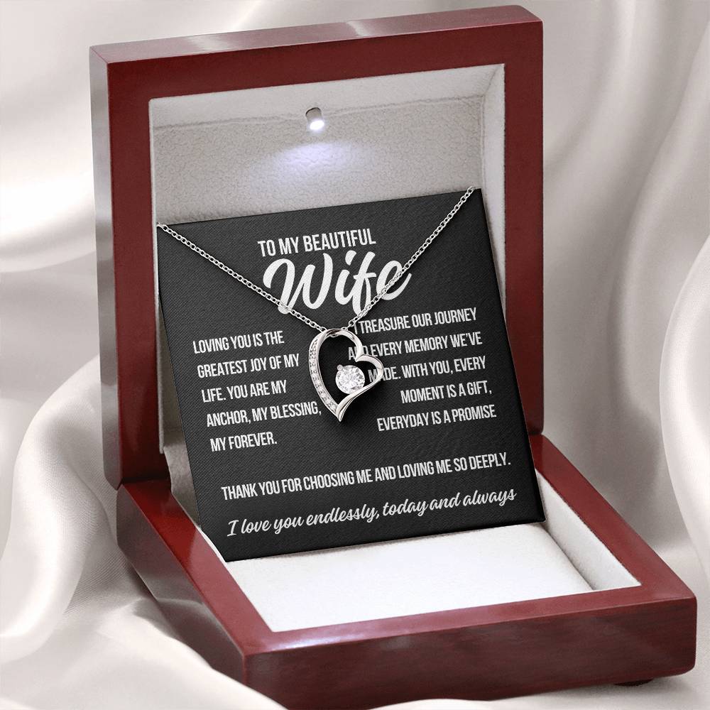 To My Wife "Loving You Is.." Forever Love Necklace