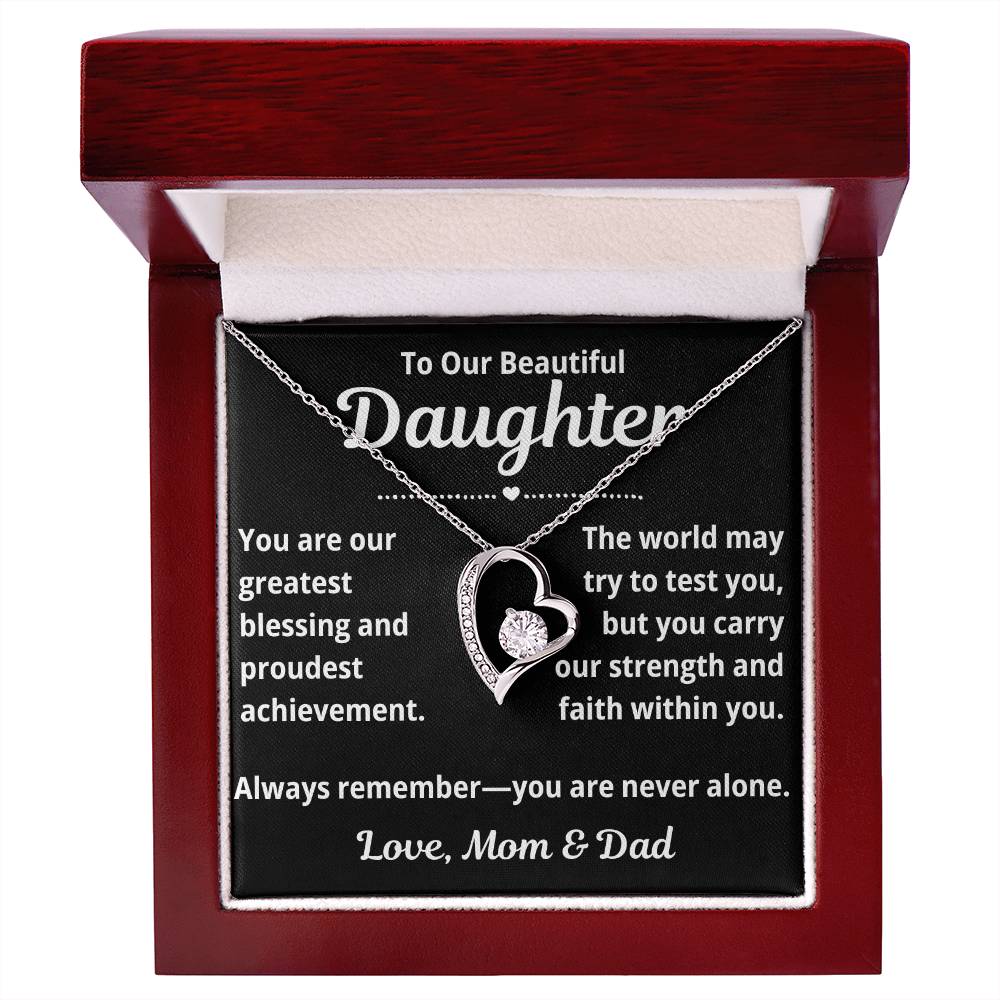 To Our Daughter "You Are Our Greatest Blessing.." Forever Love Necklace