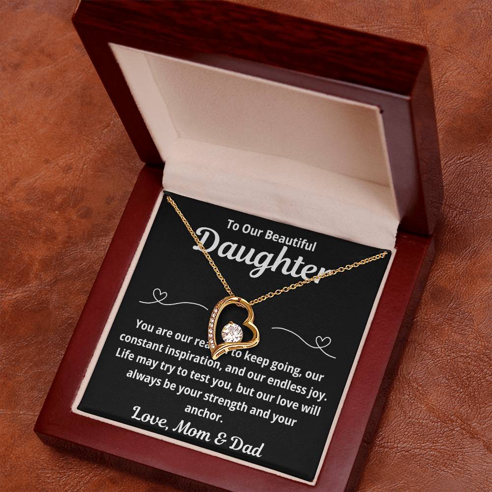 To Our Daughter "You Are Our Reason.." Forever Love Necklace