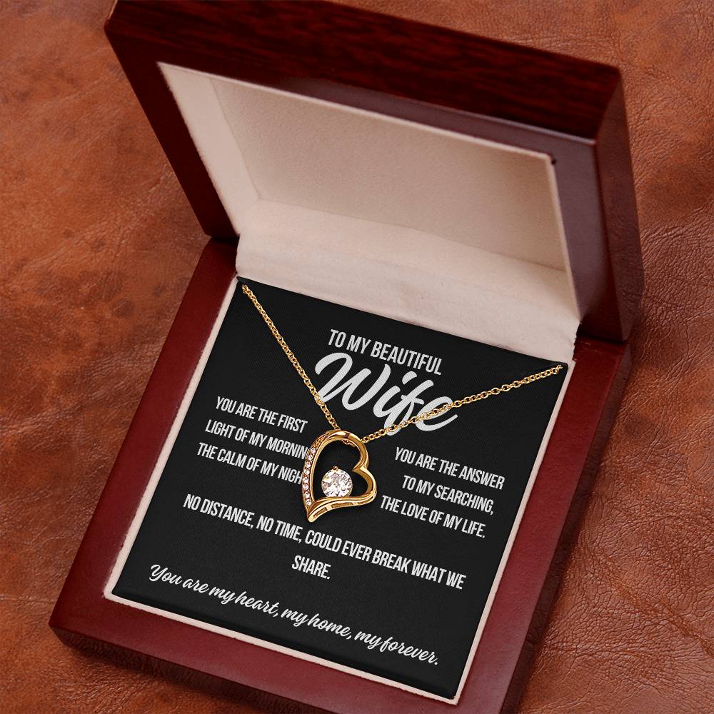To My Wife "You Are The First.." Forever Love Necklace
