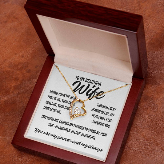To My Beautiful Wife. "Loving You is the Best Part of Me.."  Forever Love Necklace
