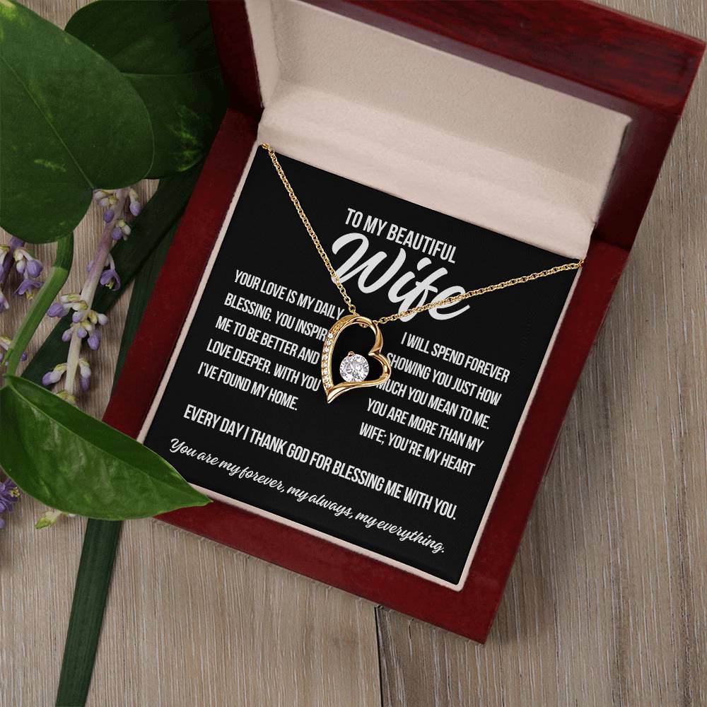 To My Wife "Your Love Is.." Forever Love Necklace