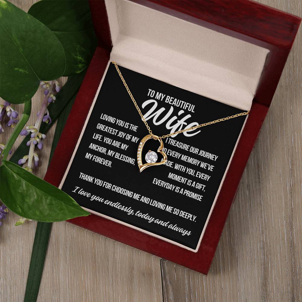 To My Wife "Loving You Is.." Forever Love Necklace