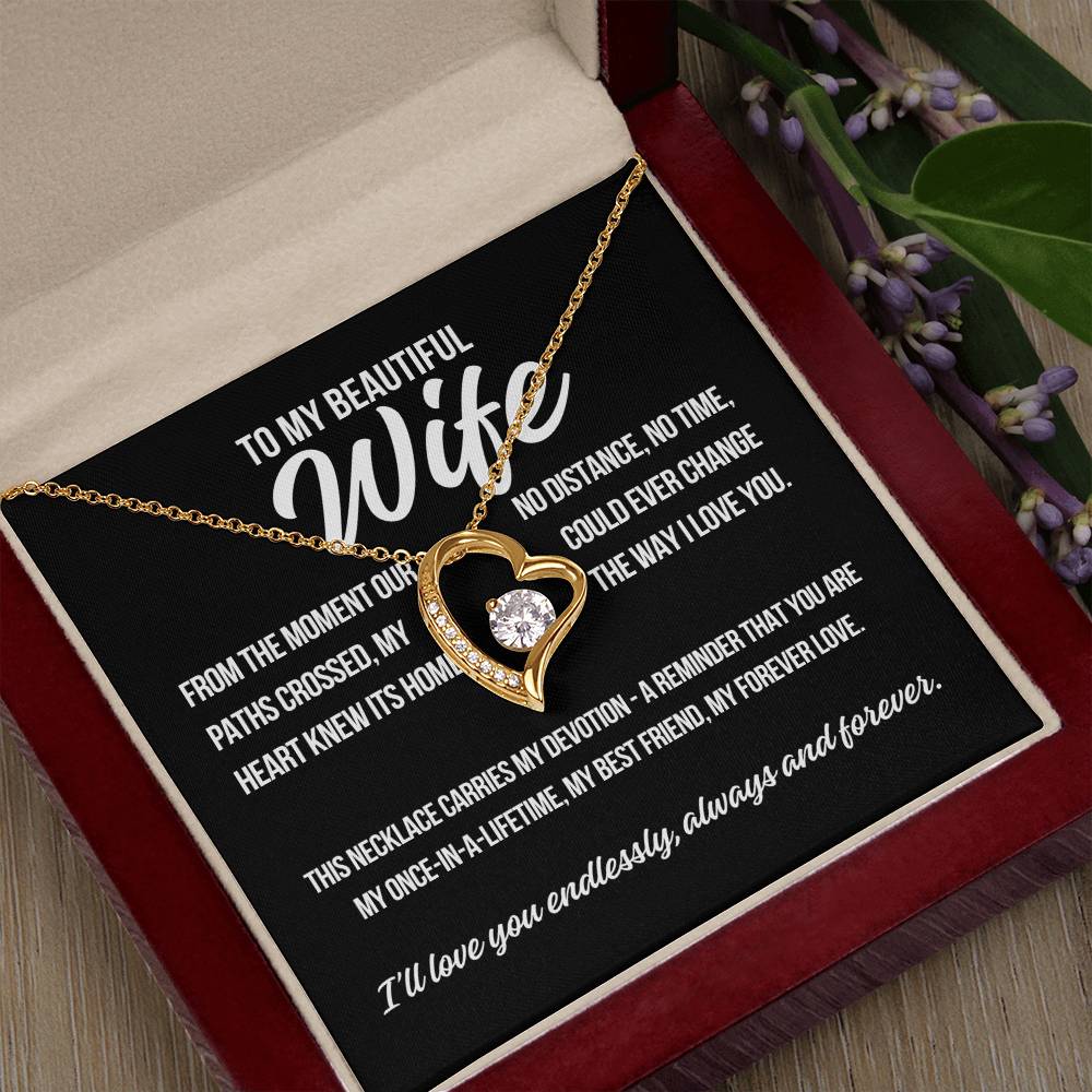 To My Wife "From The Moment.." Forever Love Necklace