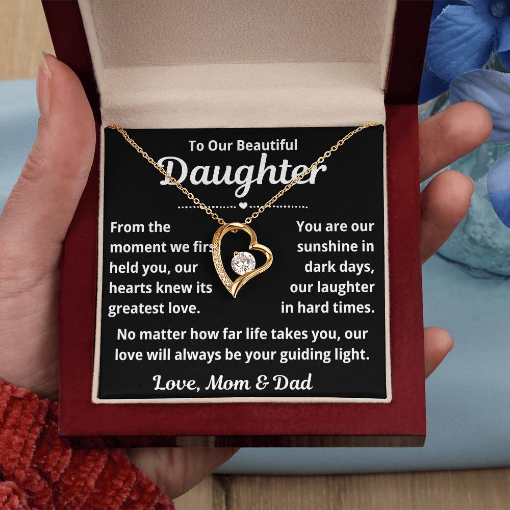 To Our Daughter "From The Moment We First Held You.." Forever Love Necklace