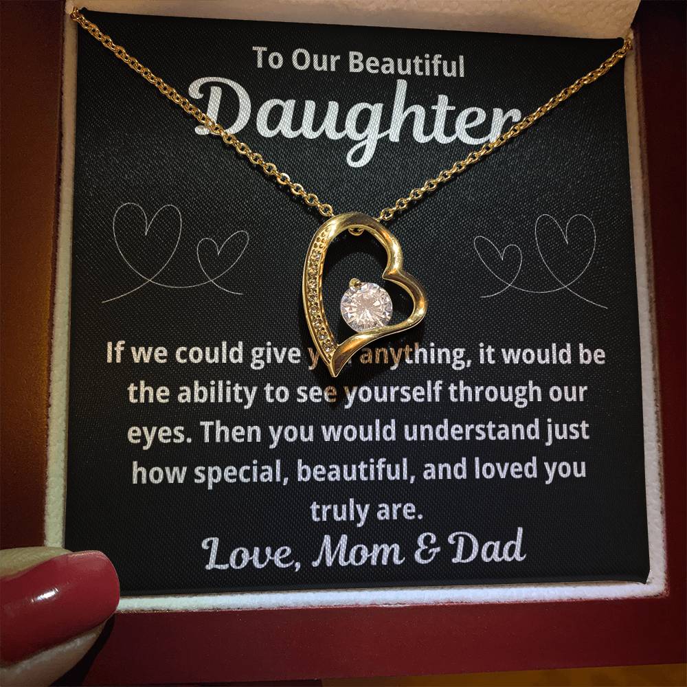 To Our Daughter "If We Could Give You Anything.." Forever Love Necklace