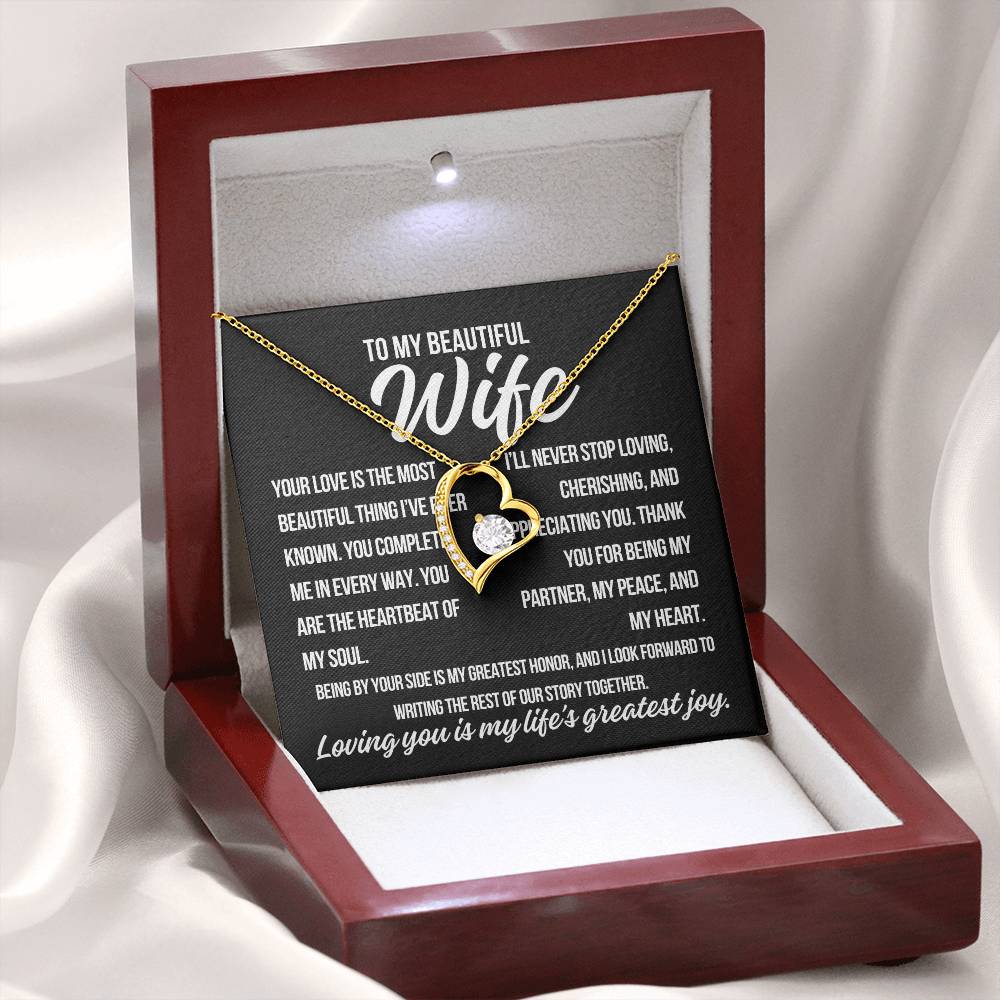To My Wife "Your Love Is.." Forever Love Necklace