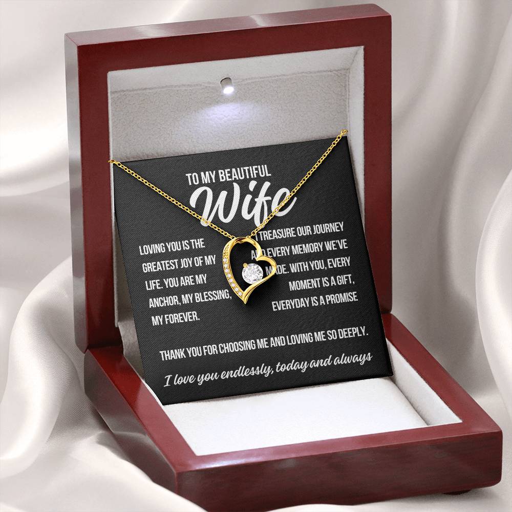 To My Wife "Loving You Is.." Forever Love Necklace