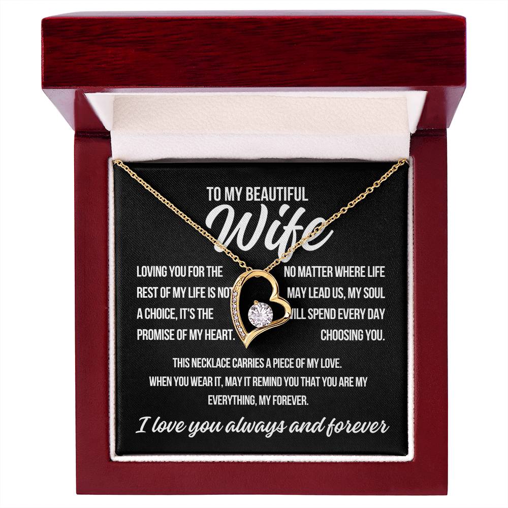 To My Wife "Loving You For.." Forever Love Necklace