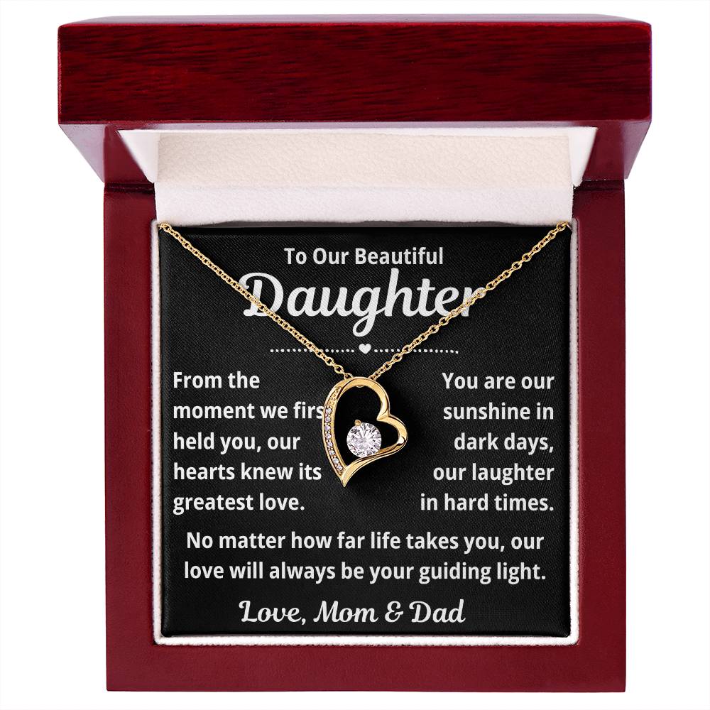 To Our Daughter "From The Moment We First Held You.." Forever Love Necklace