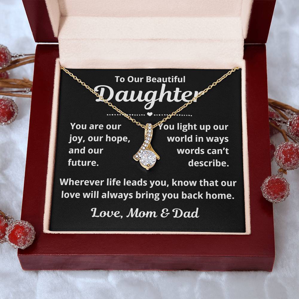 To Our Daughter "You Are Our Joy.." Alluring Beauty Necklace