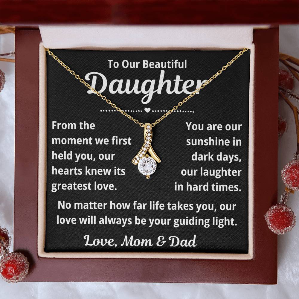 To Our Daughter "From The Moment We First Held You.." Alluring Beauty Necklace