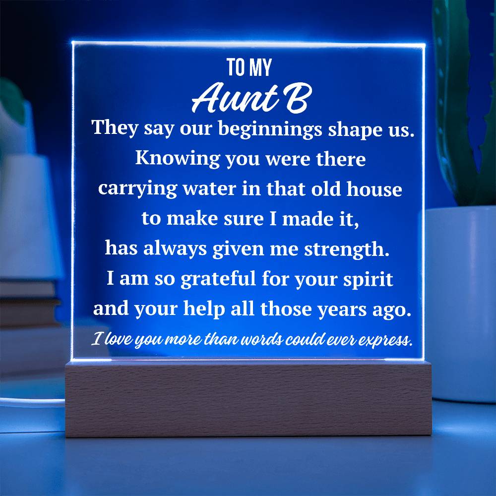To My Aunt – Personalized Acrylic Plaque Gift