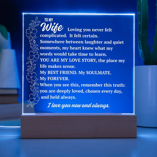 To My Wife Acrylic Plaque | My Love Story