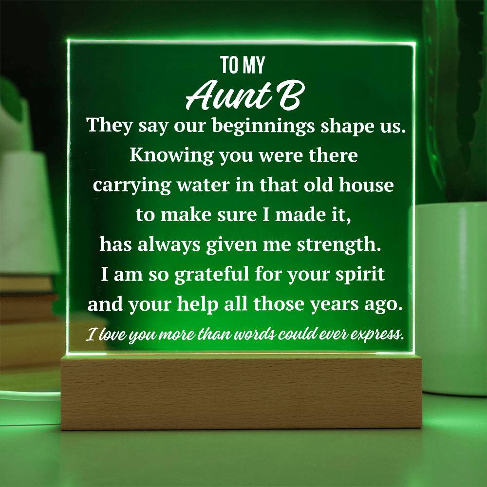To My Aunt – Personalized Acrylic Plaque Gift