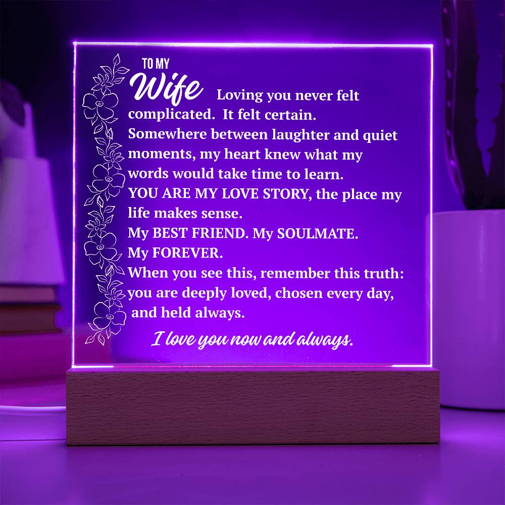 To My Wife Acrylic Plaque | My Love Story