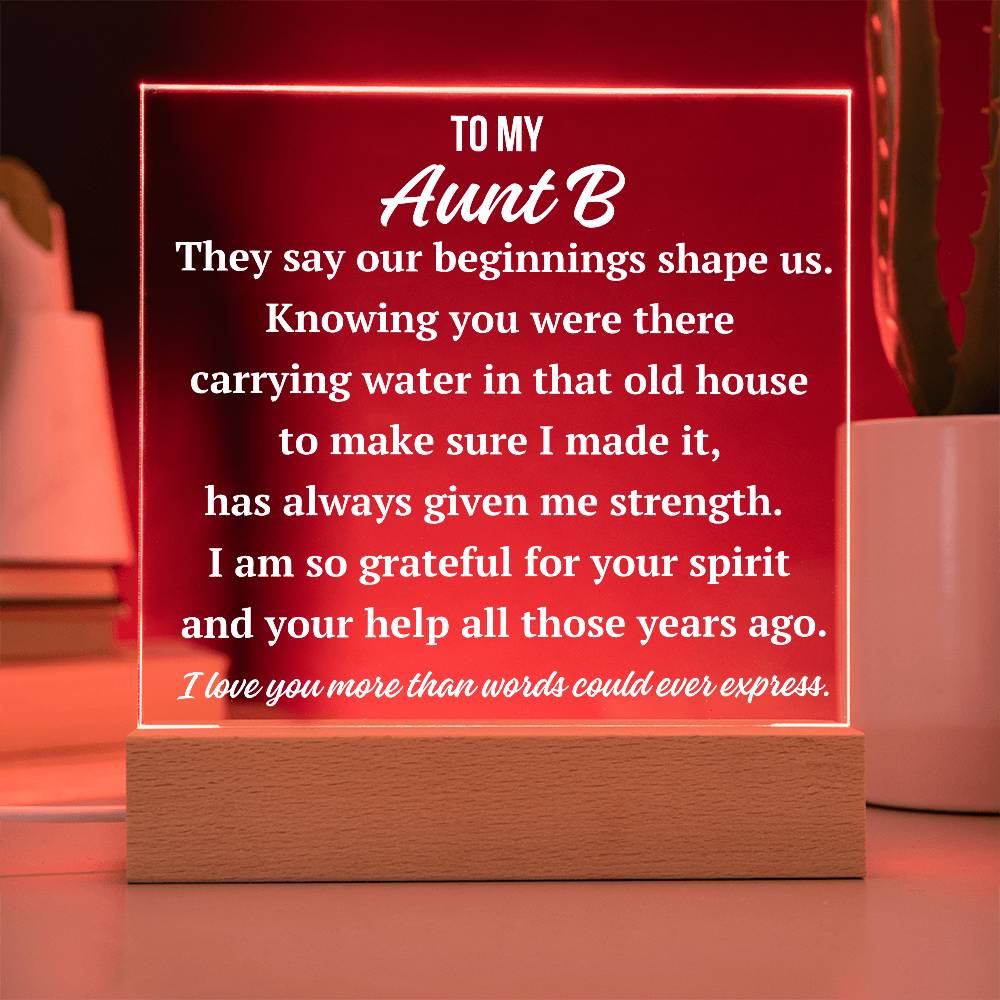 To My Aunt – Personalized Acrylic Plaque Gift
