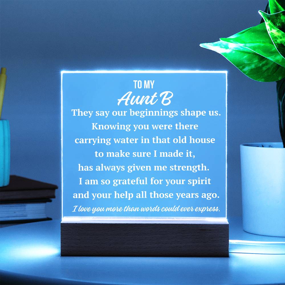 To My Aunt – Personalized Acrylic Plaque Gift