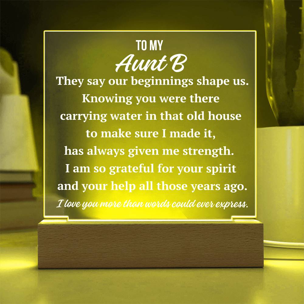 To My Aunt – Personalized Acrylic Plaque Gift