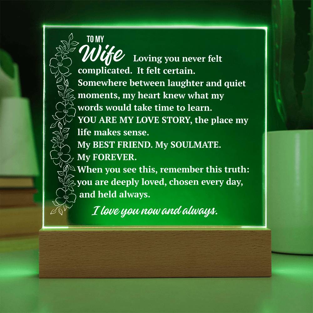 To My Wife Acrylic Plaque | My Love Story