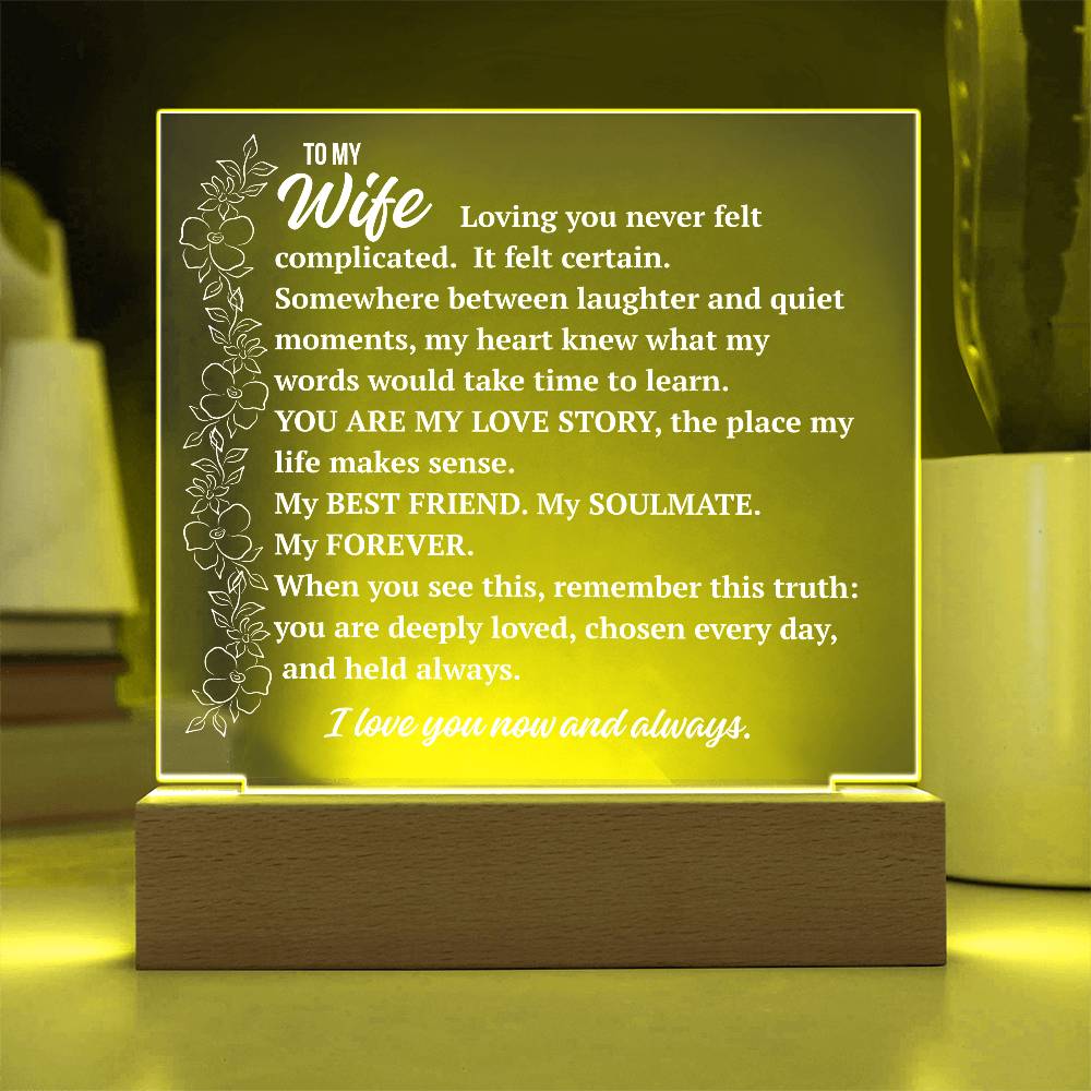 To My Wife Acrylic Plaque | My Love Story