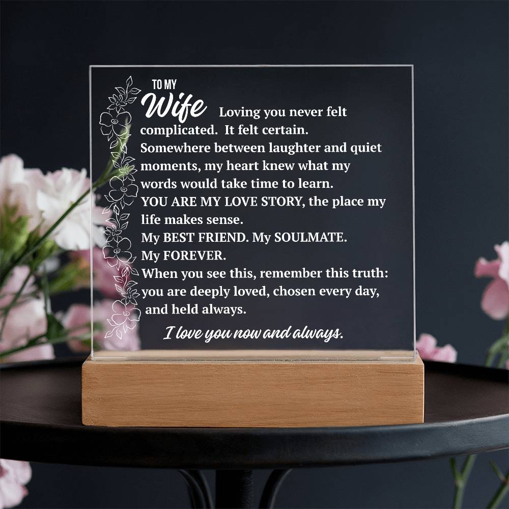 To My Wife Acrylic Plaque | My Love Story