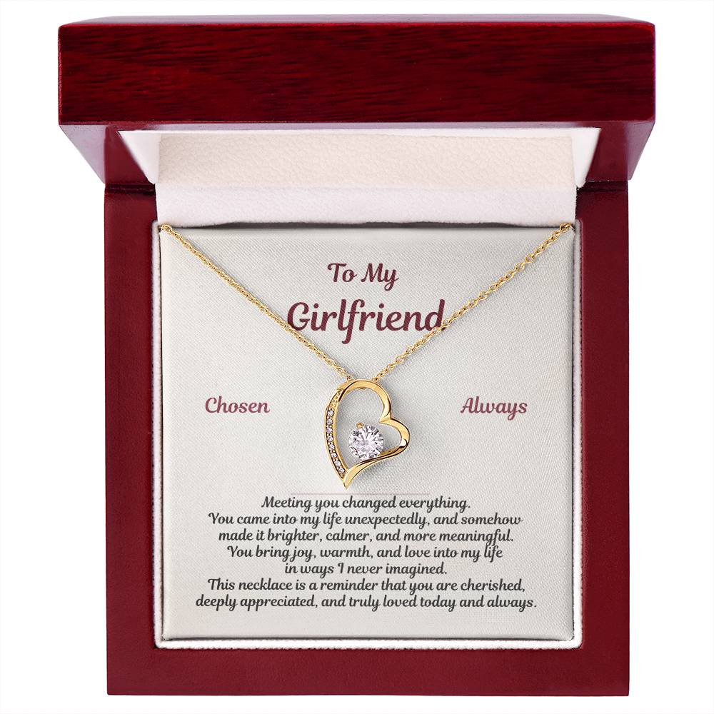 Forever Love Necklace presented in LED gift box for girlfriend